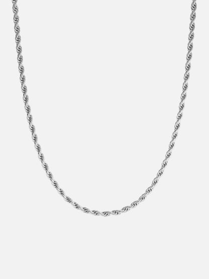 Seralyn™ Rope Necklace 3MM | Silver